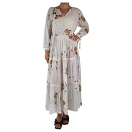Autre Marque-White printed long-sleeve dress - size XS-White