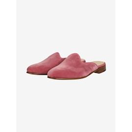 Autre Marque-Pink velvet slippers - size EU 38-Pink