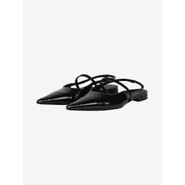 Totême-Black leather slingback shoes - size EU 38-Black