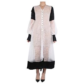 Loewe Vestido largo con botones de encaje blanco - talla FR 34 Blanco