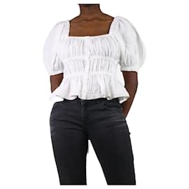 Ulla Johnson-White puff-sleeved top - size US 6-White