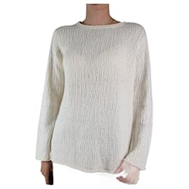 Autre Marque-Pull blanc en maille de laine mélangée - taille S-Blanc