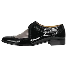 Lanvin-Black patent derby shoes - size EU 38.5-Black