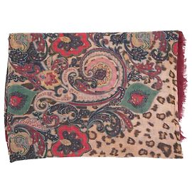 Etro Cachecol de caxemira com estampa animal print Outro