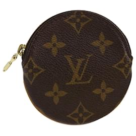 Louis Vuitton-Portamonete LOUIS VUITTON Monogram Porte Monnaie Rond M61926 Aut LV ac1988-Monogramma
