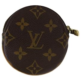 Louis Vuitton-Bolsa de moedas LOUIS VUITTON Monograma Porte Monnaie Rond M61926 LV Auth ac1988-Monograma