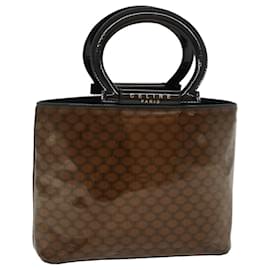 Céline-CELINE Macadam Canvas Hand Bag Brown Auth ep989-Brown