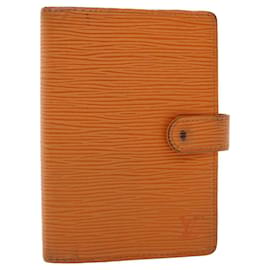 Louis Vuitton-LOUIS VUITTON Epi Agenda PM Tagesplaner Cover Orange R2005H LV Auth 47177-Orange