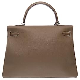 Hermès-Hermes Kelly bag 35 in Etuope Leather - 101313-Taupe