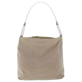 Prada-PRADA Shoulder Bag Nylon Beige Auth cl652-Beige