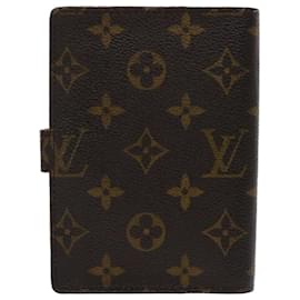 Louis Vuitton-LOUIS VUITTON Monogramm Agenda PM Tagesplaner Cover R.20005 LV Auth 47153-Monogramm