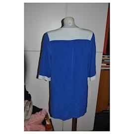 Autre Marque-Vestido de seda-Azul claro