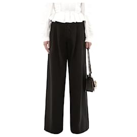 JW Anderson-JW Anderson Wide Leg Button Front Trousers-Black