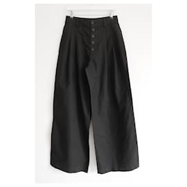 JW Anderson-JW Anderson Wide Leg Button Front Trousers-Black