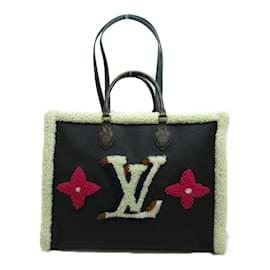 Louis Vuitton-Shearling  Monogram Teddy OntheGo GM M56958-Black
