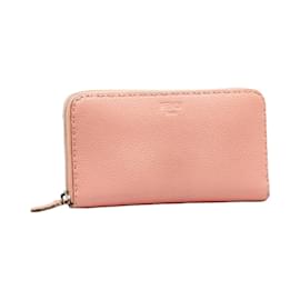 Fendi-Selleria Leather Continental Wallet  8M0299-Pink