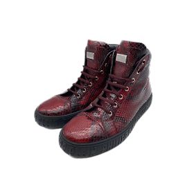 PHILIPP PLEIN Baskets T.UE 42 Cuirs exotiques Rouge