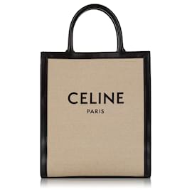Céline-Celine Brown Vertical Cabas Satchel-Brown,Light brown