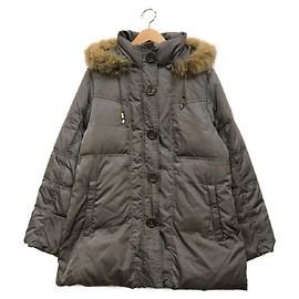 ****Abrigo de plumas gris BALMAIN Gris