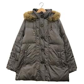 ****BALMAIN Gray Down Coat Grey