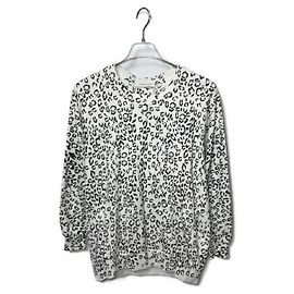 ****BALMAIN Sweatshirt mit Leopardenmuster Schwarz Weiß