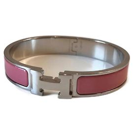 Hermès Pulsera Hermes Clic H Rosa