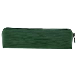 Louis Vuitton-LOUIS VUITTON Epi Trousse Crayons Pen Case Green M56544 LV Auth 47160-Green