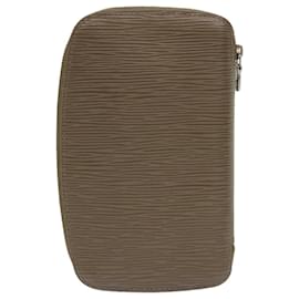 Louis Vuitton-LOUIS VUITTON Epi Day Planner Cover Gray MI0090 LV Auth 47303-Brown