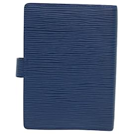 Louis Vuitton-LOUIS VUITTON Epi Agenda PM Day Planner Capa Azul R20055 Autenticação de LV 47224-Azul