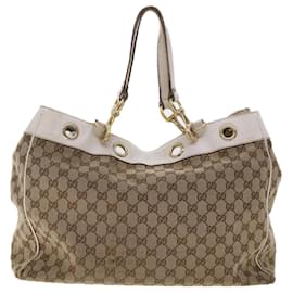 Gucci-GUCCI Sac à bandoulière en toile GG Beige Blanc 153033 Authentification1173-Blanc,Beige