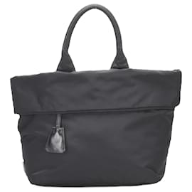 Prada-Prada Tessuto Reversible Tote Bag-Black