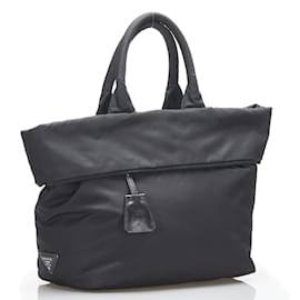 Prada-Prada Tessuto Reversible Tote Bag-Black