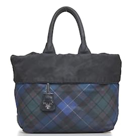 Prada-Prada Tessuto Reversible Tote Bag-Blue