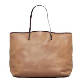 Fendi-Fendi Selleria Leather Tote-Brown