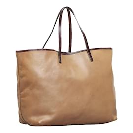 Fendi-Fendi Selleria Leather Tote-Brown