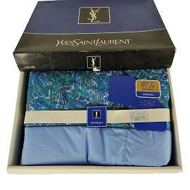 Saint Laurent Yves Saint Laurent goose down duvet 140cm x 190cm Blue Light brown