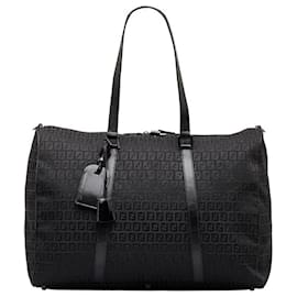 Fendi-Fendi Zucchino Canvas Travel Bag-Black