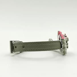 Prada-Prada Prada bracelet in Saffiano leather and rhinestones-Pink