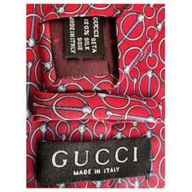 Gucci-Krawatten-Rot,Blau