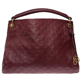 Bolso artístico LOUIS VUITTON en cuero burdeos - 101294 Burdeos