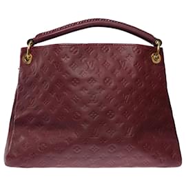 Louis Vuitton-LOUIS VUITTON Artsy Bag in Burgundy Leather - 101294-Dark red