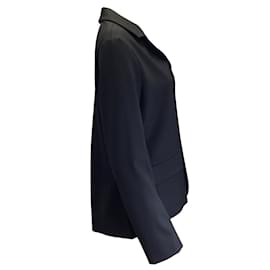 Autre Marque-Blazer de lana negro con abertura en la espalda de Gauchere-Negro