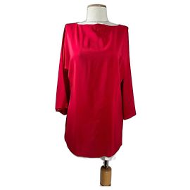 Blusa Ralph Lauren in seta rossa Rosso