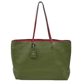 Fendi-Fendi Selleria shopper bag in red leather - Limited Edition-Red
