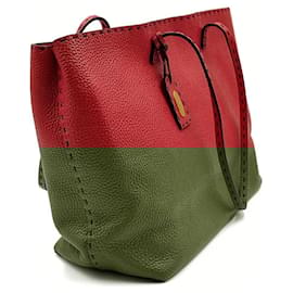 Fendi-Fendi Selleria shopper bag in red leather - Limited Edition-Red