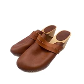 SESSUN Ciabatte e zoccoli T.Unione Europea 39 Leather Cammello