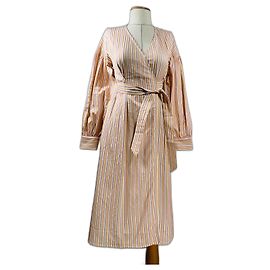 Vestido de algodão listrado Merrill Samsoe & Samsoe Multicor