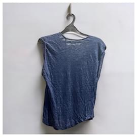 Isabel Marant-Isabel Marant Zilyae Merino Sous-chemise à manches courtes (taille xs)-Bleu Marine