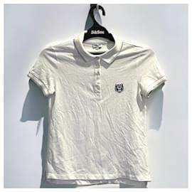 Kenzo-Kenzo upperr Crest Bottoned Polo Taille XS (F762T074998)-Blanc