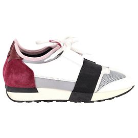 Balenciaga Baskets Race Runner en cuir et maille multicolores Multicolore